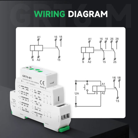 10A Multifunction Delay Time Relay With 10 Time Functions, AC DC 24V 240V Universal Control Relay with wiring diagram