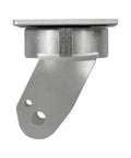 Top Shelf Super Heavy Duty Caster Yoke Replacement featuring adjustable slot plates and smooth swivel pivots, side view in galvanized steel.