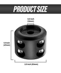 Beefy Rubber Winch Stopper For Synthetic Winch Rope Hook Saver with size dimensions and visible steel screws