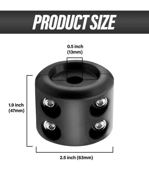 Beefy Rubber Winch Stopper For Synthetic Winch Rope Hook Saver with size dimensions and visible steel screws