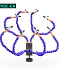 Flexible Third Hand Soldering Tool For Circuit Boards With Adjustable Gooseneck Handy 360 Degree Rotating Alligator Clips