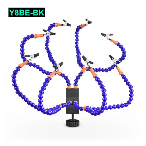 Flexible Third Hand Soldering Tool For Circuit Boards With Adjustable Gooseneck Handy 360 Degree Rotating Alligator Clips