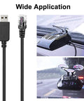 Radar Detector Power Cable USB To RJ11 Plug For Escort Radenso XP Uniden Beltronics Cobr Whistler cord installation example