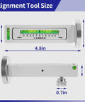 Adjustable Magnetic Wheel Alignment Gauge Tool For Camber Caster And Toe Measurements, compact size details on display