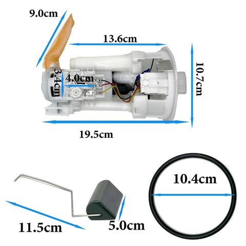 Beefed Up Fuel Pump Module Assembly For Toyota Camry 2002 2006 2.4L 3.0L 3.3L Replacement With 77020-33210 dimensions shown