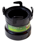 Rotating Rigid Pipe RV Waste Outlet Adapter 3 Inch Hub To Bayonet Hooks Black for secure sewer hose connection.