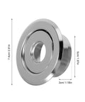 Metal Fire Sprinkler Protector Plates Decorative Escutcheon Ring Covers Recessed Ceiling Two Pack 24 Mm Size close-up showing silver steel finish and dimensions.