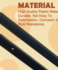 Four Pack Side Mounted Drawer Slides In Sleek Black Plastic Featuring Smooth Gliding Guide Rails With Included Mounting Hardware For Bedrooms And Cabinets Built Tough For Effortless No Sweat Assembly And Long Term Use, showcasing durable plastic material.
