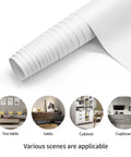 Matte White Peel And Stick Wallpaper Easy To Install Self Adhesive Removable Vinyl Film Waterproof For Walls Counters Cabinets