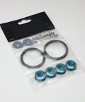 Light Blue Quick Release Bumper Fastener Kit With 24mm Diameter And 11mm Height, Set Of 4 Fasteners For Front And Rear Bumpers