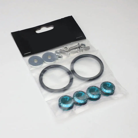 Light Blue Quick Release Bumper Fastener Kit With 24mm Diameter And 11mm Height, Set Of 4 Fasteners For Front And Rear Bumpers