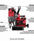 Badass Heavy Duty Brushless Cordless Magnetic Drill Kit Fits 18 Volt Power Tools with auto-stop and magnetic base features.
