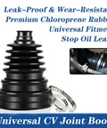 2PCS Universal CV Joint Boot Kit With Silicone Dust Boots For Axle Shaft Waterproof And Dustproof with clamps shown