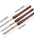 Professional Wood Turning Bowl Gouge Set Includes Three Super Sharp High Speed Steel Blades With Durable Beech Handles And Brass Ferrules.