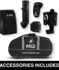 No Drama All Terrain Remote Electric Golf Cart With Full Zip Folding Frame Plays Thirty Six Holes Smooth Operator Bundle accessories included in travel bag.