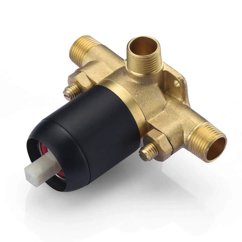 Pressure balance cartridge for Matte Black Shower Faucet Set With Pressure Balance Cartridge And 8-Inch Rain Shower Head, brass construction.