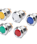 Multicolor LED Indicator Light 19mm Three Quarter Inch Waterproof Signal Lamp For Car Truck Boat 12V DC AC Metal Housing 5 Pcs