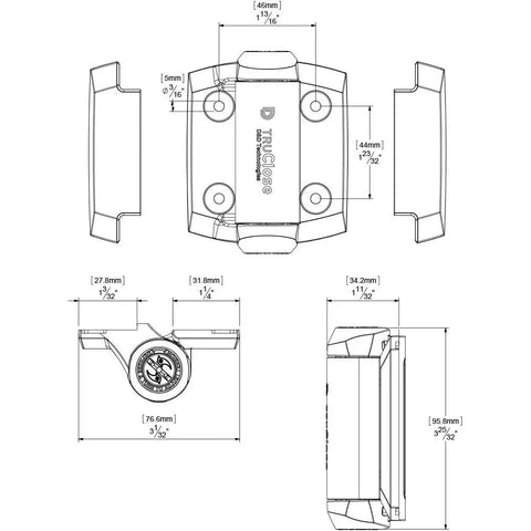Heavy Duty Self Closing Gate Hinges With Adjustable Tension For Pool Safety Fences technical drawing showing dimensions and design details.