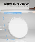 Close-up of Two Pack 4700 Lumen LED Flush Mount Ceiling Light Ultra Slim 16 Inch 5000K Daylight LED design details