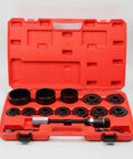 Heavy Duty Carbon Steel Bearing Puller Front Wheel Hub Extractor Installer Kit With Press Screw Adapter Rings Sleeves Cups in red case