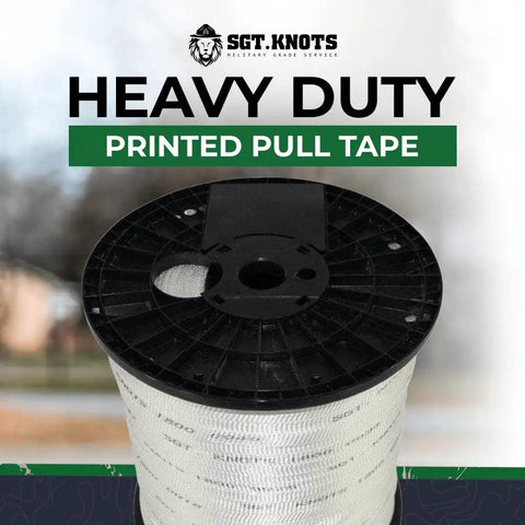 Heavy Duty Polyester Pull Tape For Cable, Fiber Optics, And Conduit Installations, Half Inch By Three Thousand Feet spool display
