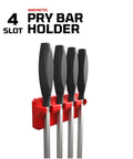 Magnetic Pry Bar Holder With Four Slots And Mounting Holes Low Profile Non Marring TPEE Design holding four pry bars