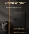 Heavy Hitter Steel Key Wall Cabinet With Dead Tough 3 Digit Combo Lock Box For Indoor Offices Realtors Schools And Apartments Holding Up To 28 Keys on wall with digital lock and tag slots.