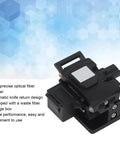 Locadence Optical Fiber Cleaver High Precision Fiber Optic Cutter Machine 20K Cuts with knife return design and fiber storage.