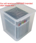 100 Pack Industrial Embroidery Machine Needles DBXK5 SAN1 GEBEDUR Titanium Coated Round Shank Not For Household Machines Clear Plastic Box Size 65 9 For Industrial Use Only, clear box