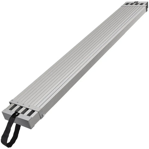 Aluminum Telescoping Work Plank 9 To 15 Ft Adjustable Length 12.5 Inch Wide Platform 500 Lb Capacity Built Tough Aluminum Work Stand For Construction And Home Projects, silver