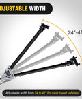 Beefed Up Tow Bar With Quick Connect Brackets And Safety Chains 2 Inch Hitch Ball 5500 Lb Towing Capacity 41 Inch Opening Bumper Mounted Universal Towing Bar For RV Car Trailer Truck Alloy Steel, adjustable 24-41 inch width