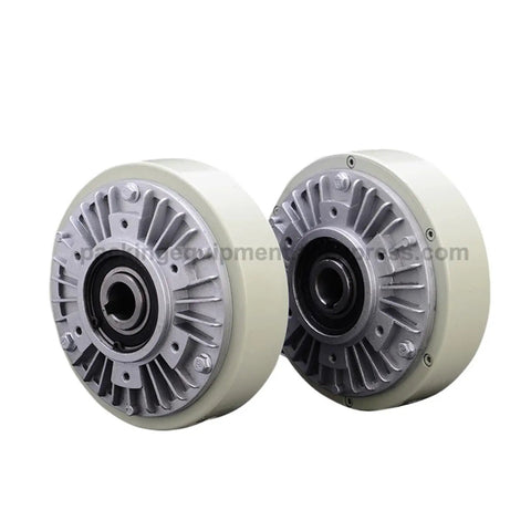20 Kg Hollow Magnetic Powder Brake DC24V Powder Clutch With Tension Control Correction System FZ200K-1, dual units front view