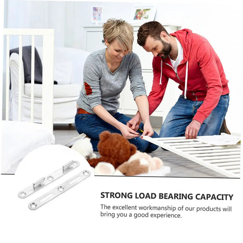 Dang Sturdy Bed Rail Brackets 6 Pack With Hook Screws And Fasteners For Securing Wood Headboards To Frames Heavy Duty Metal Furniture Hardware Quick Setup
