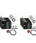 Nema 34 Stepper Motor Kit With DM860H Driver And 400W Power Controller For CNC Machines, Beefy Torque Range 3.5 Nm To 12 Nm, Smooth Motion, Plug And Play, black stepper motor and white driver set with cable