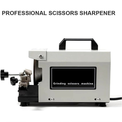 Professional Grade 220W Electric Scissors Sharpener that crushes dull blades, compact design for easy transport and daily use.