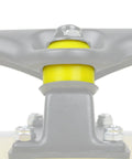 Yellow 94A conical bushing on skateboard truck from Skateboard And Longboard Truck Replacement Bushings Four Pack USA Made