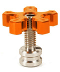 Aluminum Clutch Cable Adjuster For Motorcycle M8 1.25 Thread Orange Finish Durable Lightweight Wire Tensioner