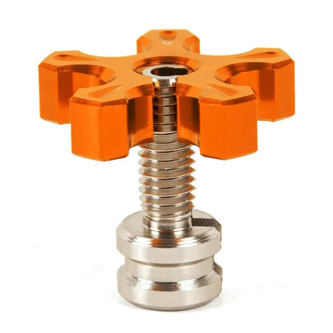 Aluminum Clutch Cable Adjuster For Motorcycle M8 1.25 Thread Orange Finish Durable Lightweight Wire Tensioner