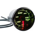 52mm Water Temperature Gauge With 7 Color LED Backlit Tint Lens, 2 Inch Dial, Reads 100 to 300 Fahrenheit, includes wires