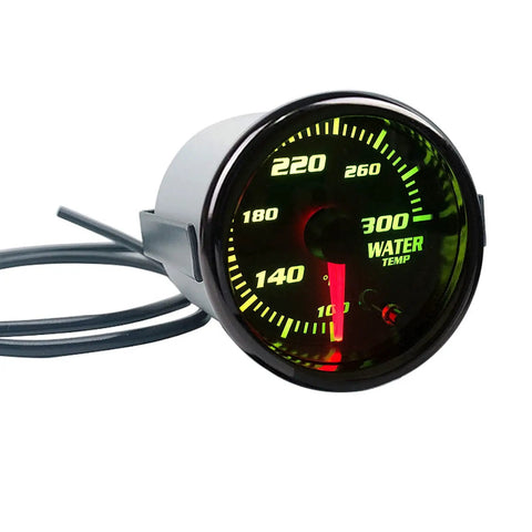 52mm Water Temperature Gauge With 7 Color LED Backlit Tint Lens, 2 Inch Dial, Reads 100 to 300 Fahrenheit, includes wires
