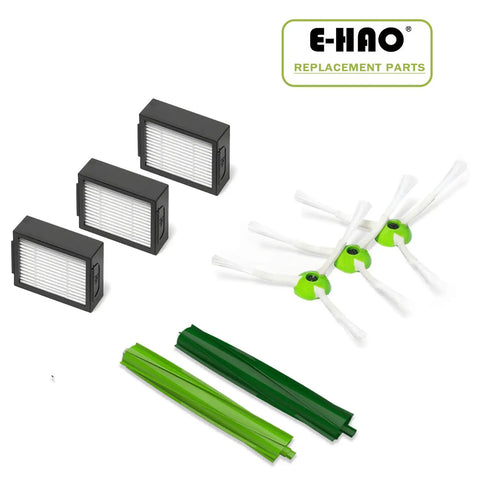 Must Have Replacement Parts Kit For Roomba I Series And J Series Not For Combo Models Includes One Rubber Brush Set Three HEPA Filters And Three Side Brushes To Keep Your Vacuum Cleaning Smooth And Running Strong
