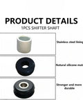Product image showing stainless steel lined shifter shaft and silicone grommets, not related to gas tank mount grommets kit.