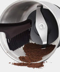 Dual End Coffee Cleaning Brush For Espresso Machines And Home Barista Gear Pro Grade Soft Grinder Brush removing grounds