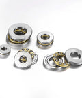 Front view: HARFINGTON 5pcs F8-22M miniature thrust ball bearings with washers, chrome steel, 8mm bore, 22mm OD