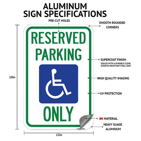 2 Pack No Parking Do Not Block Dumpster Sign Aluminum 12 By 18 Heavy Gauge Rust Free Weatherproof Waterproof Fade Resistant Built Tough For Outdoor Use, 12x18 reserved parking sign