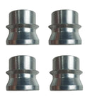 Heavy Duty High Misalignment Spacer Three Quarter To Five Eighth Inch Bore For Heim Joints Rod End Four Pack Converts Three Quarter Bore To Five Eighth Inch Bolt Fits Automotive And Industrial Linkages, 4 chrome-plated steel spacers