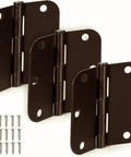 Oil Rubbed Bronze Door Hinges 18 Pack 3.5 By 3.5 Inch Interior Hinges With Five Eighth Inch Radius Corners Antique Style for Doors