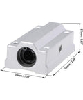 SCS8LUU 8mm Bore Linear Ball Bearing Slide Block Unit with Lightweight Aluminum Housing and Chromium Steel Balls