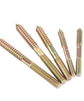 Close-up of 30 Piece M6 Hanger Bolt Set Double Ended Furniture Fixings For Wood To Metal M6x40mm Self Tapping Screws Thread Dowels