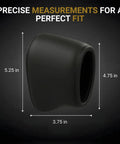 Slip On Gel Filled Recoil Pad For Rifle And Shotgun with dimensions, easy install buttstock pad reducing felt recoil up to seventy percent